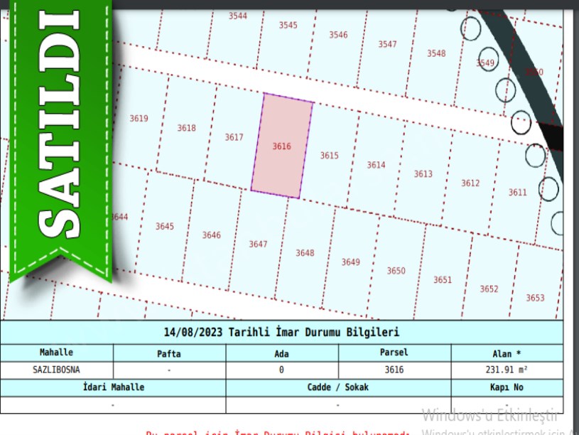 Arnavutköy Sazlıbosnada Satılık Arsa , 230 M2 Müstakil Fabrikalara Yakın