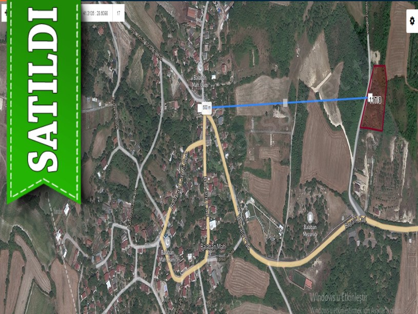 Arnavutköy Balabanda Satılık Arsa , 427 m2 Çaplı Yolu Var 