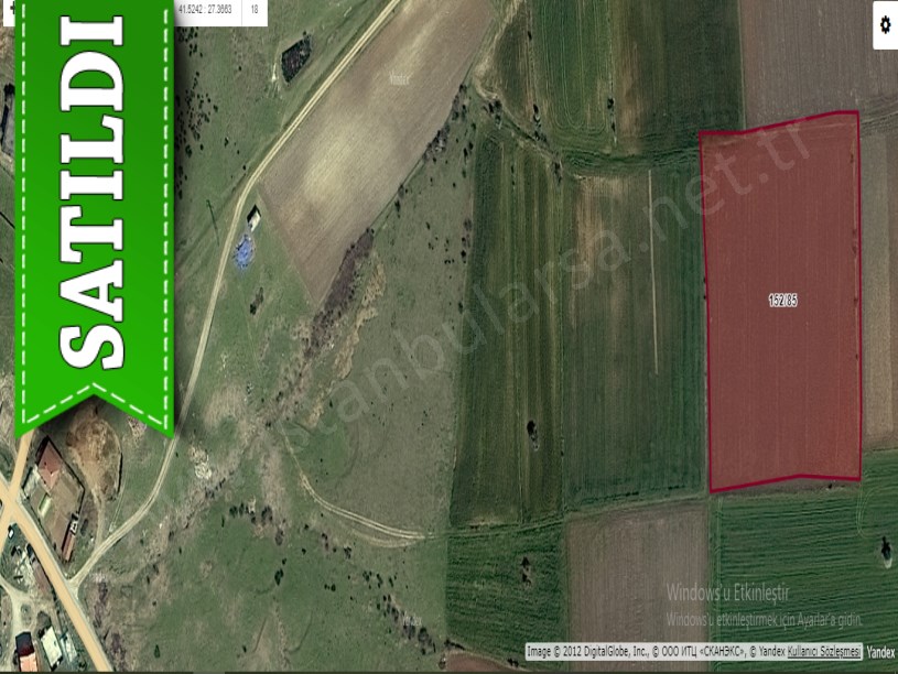 Kırklareli Lüleburgaz Celaliyede Satılık Tarla ,13,850 M2 Müstakil Yolu Var