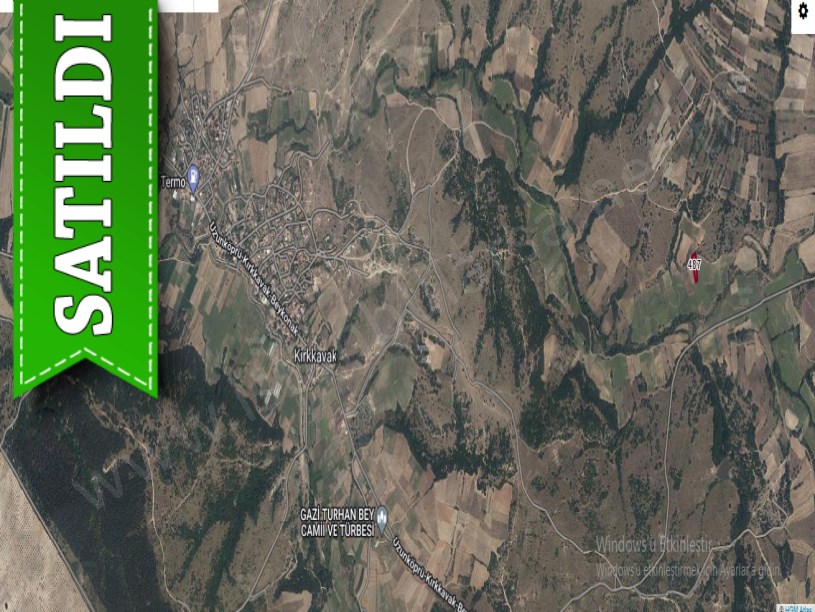 Edirne Uzunköprü Kırkkavak Köyünde Satılık Tarla , 1,370 m2 Yolu Var Tek Tapu