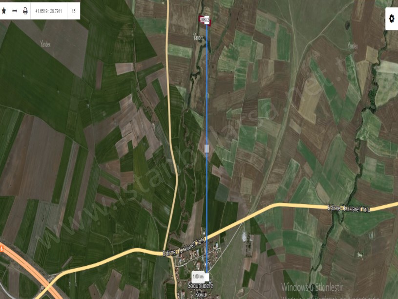 Edirne Havsa Söğütlüdere Köyünde Satılık Tarla , 3,869 M2 Tek Tapu Yolu Var