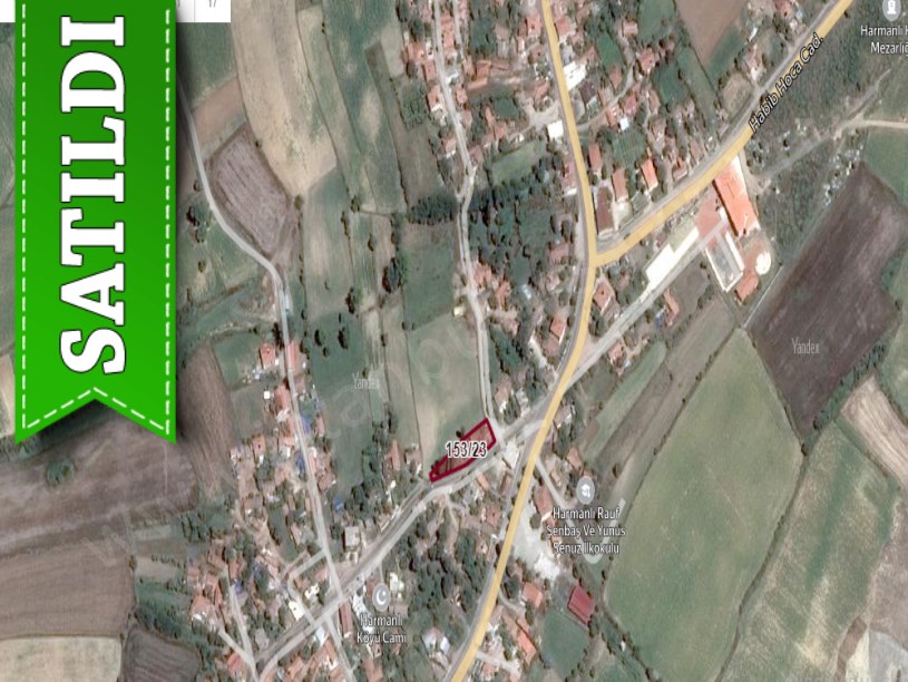 Edirne Uzunköprü Harmanlı Köyünde Satılık Arsa , 831 m2 İmarlı Köyiçi Müstakil