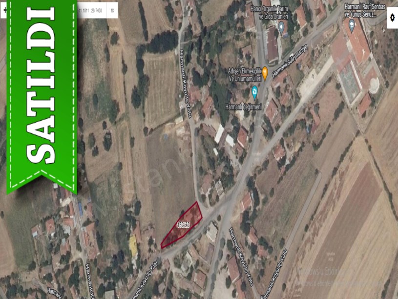 Edirne Uzunköprü Harmanlı Köyünde Satılık Arsa , 831 m2 İmarlı Köyiçi Müstakil