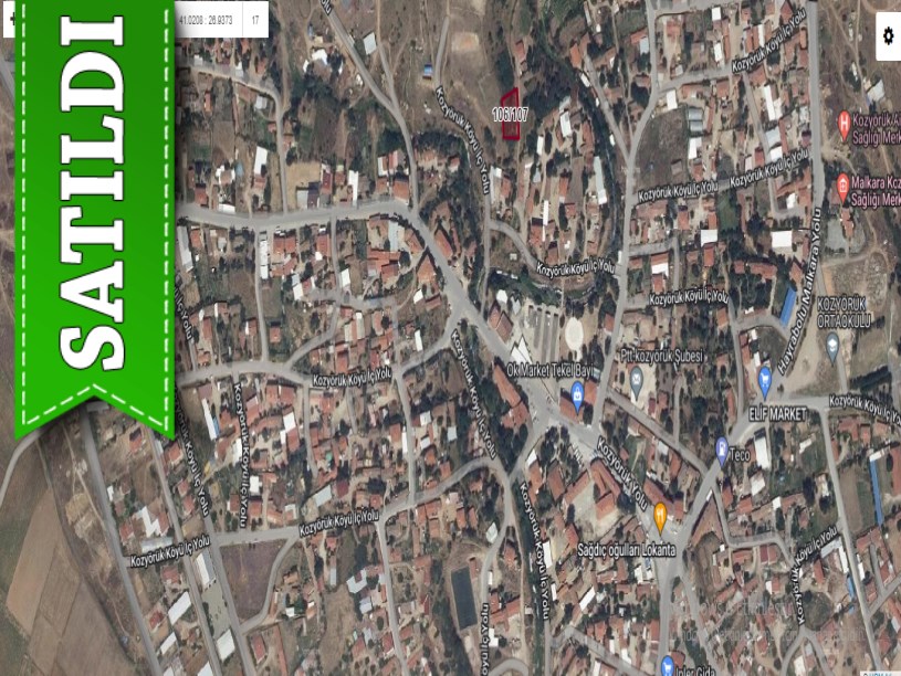 Tekirdağ Malkara Kozyörük Mah Satılık Arsa , 672 m2 İmarlı Merkezde 