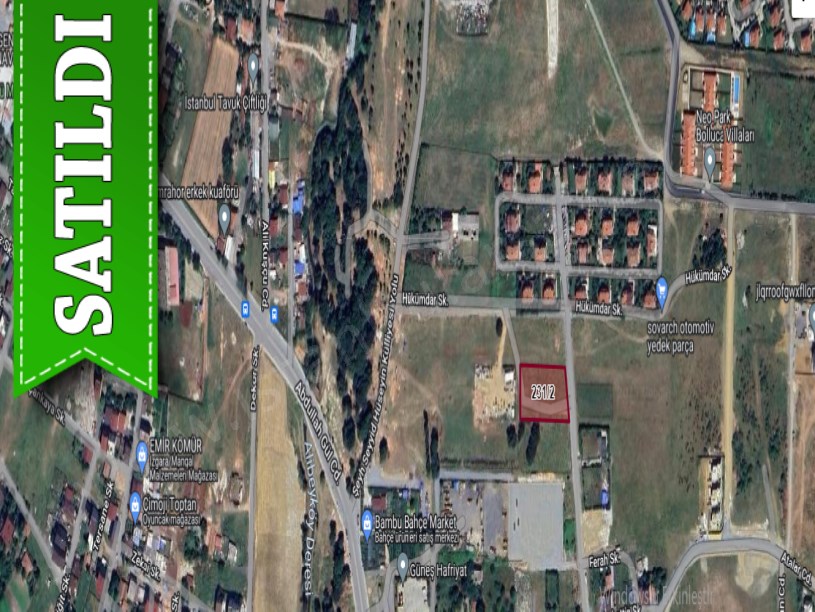 Arnavutköy Bollucada Satılık Arsa , 214 M2 Cadde Cephe Hisseli 