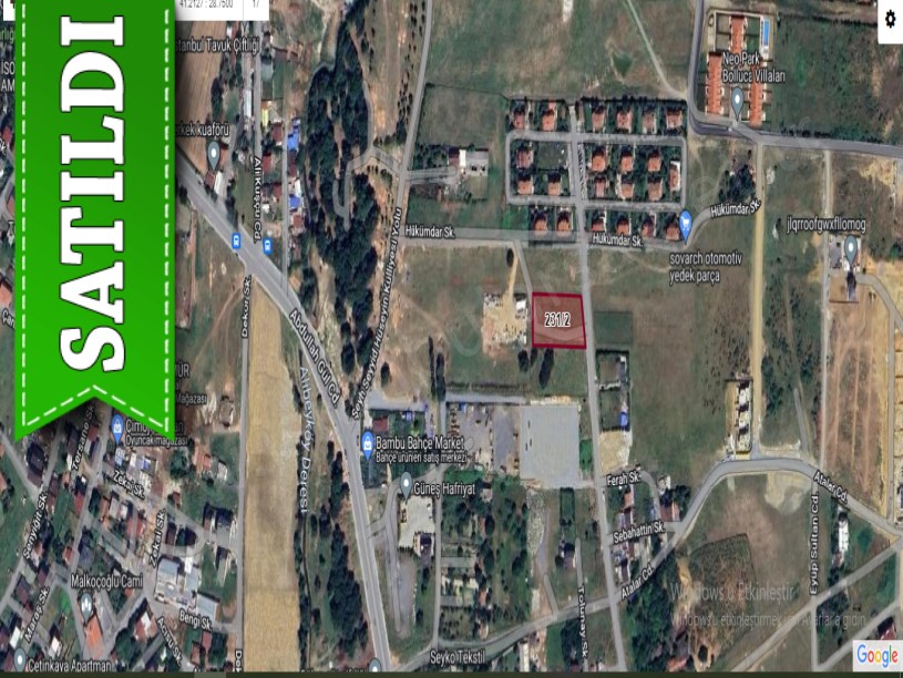 Arnavutköy Bollucada Satılık Arsa , 214 M2 Cadde Cephe Hisseli 