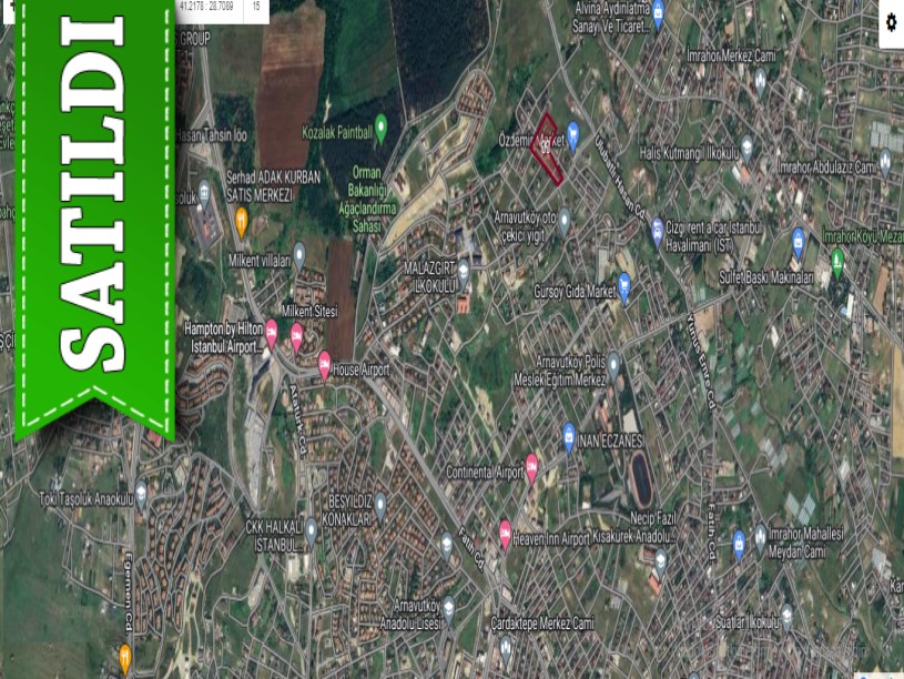 Arnavutköy İmrahorda Satılık Arsa , 245 M2 Cadde Cephe Hisseli İmarlı