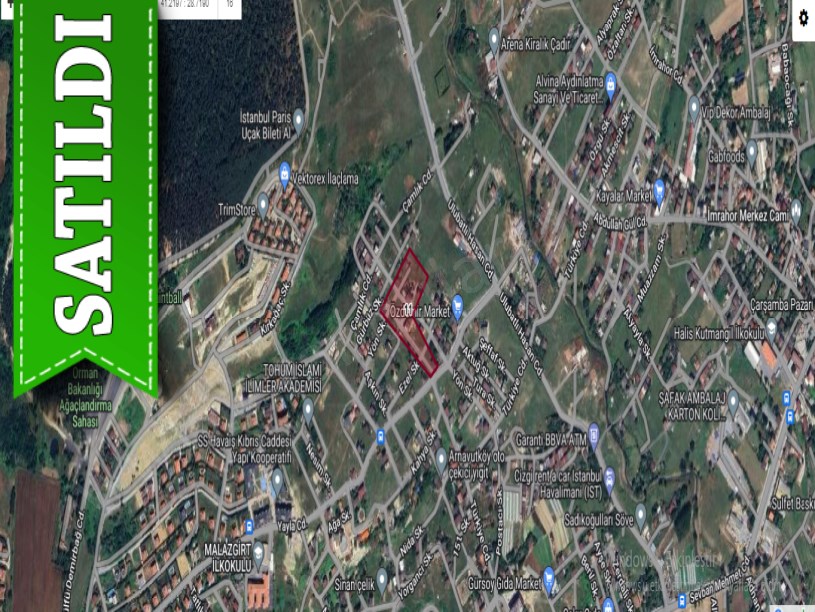 Arnavutköy İmrahorda Satılık Arsa , 245 M2 Cadde Cephe Hisseli İmarlı