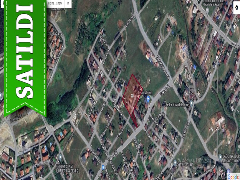 Arnavutköy İmrahorda Satılık Arsa , 180 m2 Caddeye Yakın Hisseli 