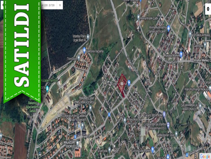 Arnavutköy İmrahorda Satılık Arsa , 180 m2 Caddeye Yakın Hisseli 