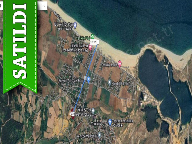 Arnavutköy Yeniköyde Satılık Arsa , 530 M2 Yolu Var Hisseli 