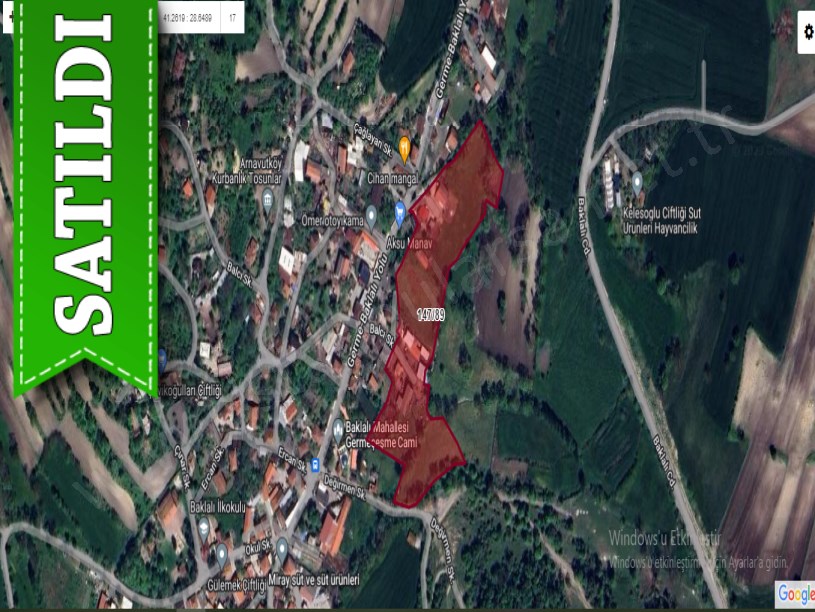 Arnavutköy Baklalıda Satılık Arsa , 1,753 M2 Merkezde Evlerin Yakını Yolu Var