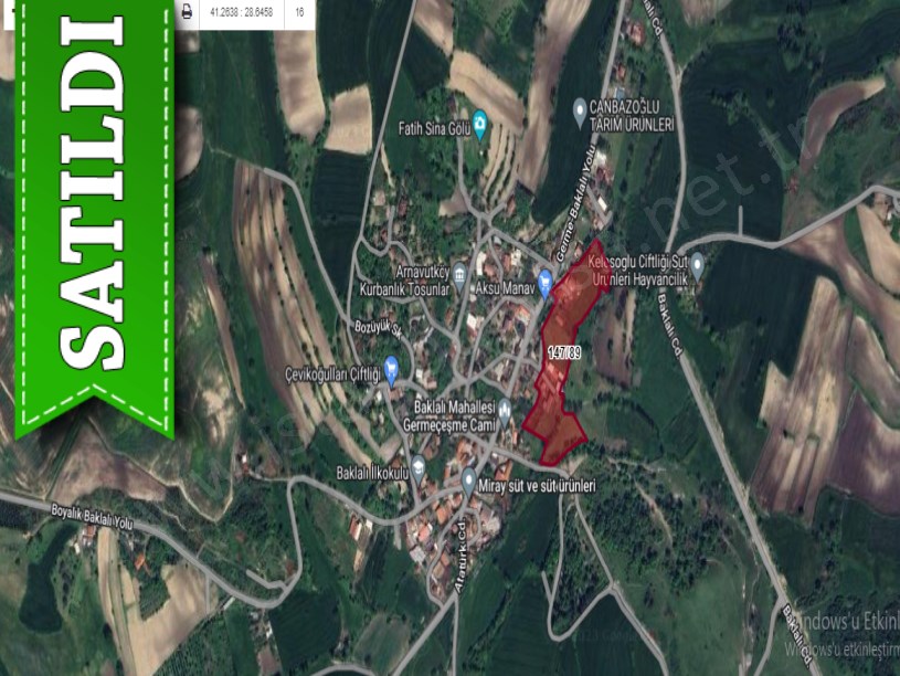 Arnavutköy Baklalıda Satılık Arsa , 1,753 M2 Merkezde Evlerin Yakını Yolu Var
