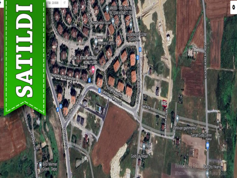 Arnavutköy Hadımköyde Satılık Arsa , 288 m2 Köşebaşı 2 Kat İmarlı