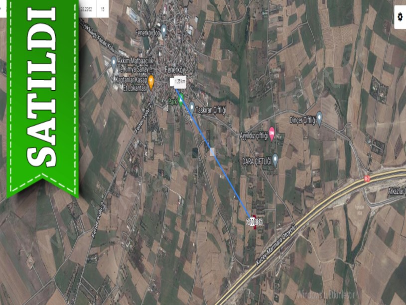 Silivri Fenerköyde Satılık Tarla , 1,718 m2 Tek Tapu Yolu Var
