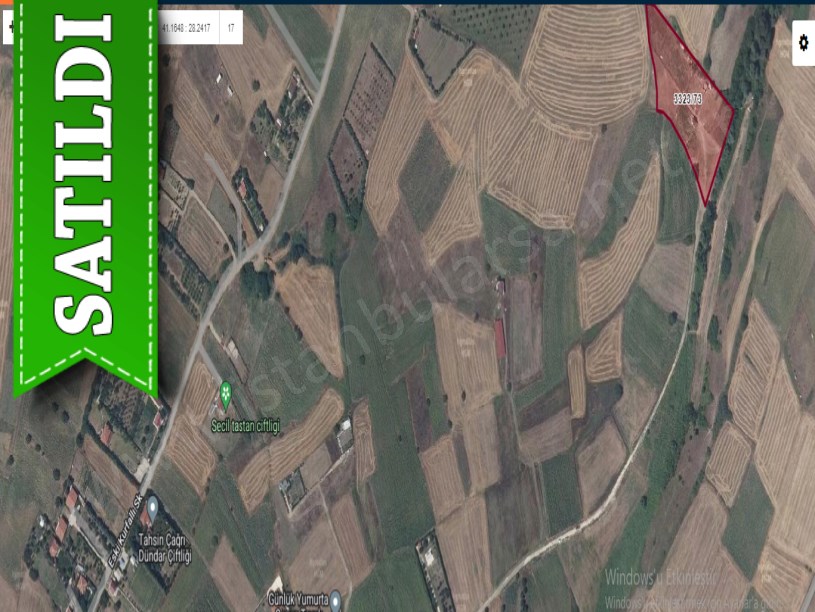 Silivri Fenerköyde Satılık Arsa , 870 M2 Çevrili Çaplı Yolu Var