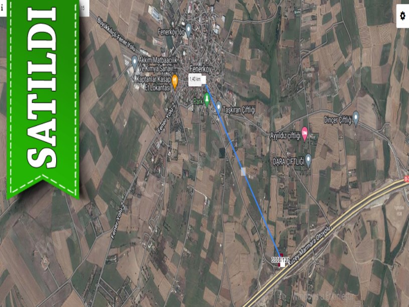 Silivri Fenerköyde Satılık Arsa , 421 M2 Otoyola Cephe Yolu Var