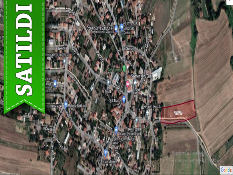 Silivri Seymende Satılık Arsa , 400 M2 Çaplı Merkezde Yolu Var
