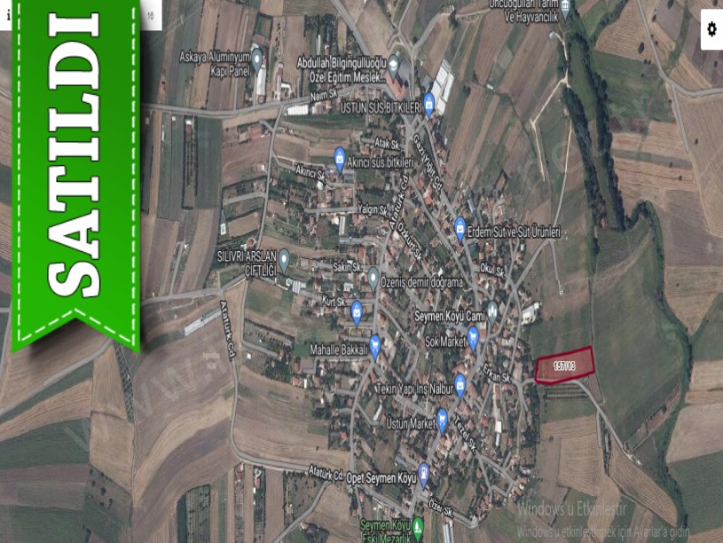 Silivri Seymende Satılık Arsa , 400 M2 Çaplı Merkezde Yolu Var