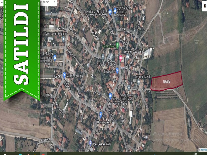 Silivri Seymende Satılık Arsa , 400 M2 Çaplı Merkezde Yolu Var