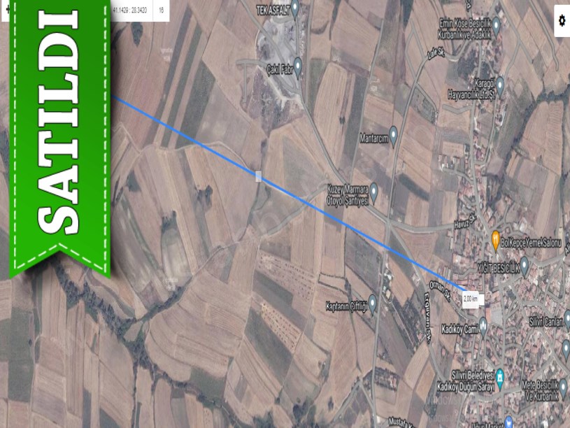 Silivri Kadıköyde Satılık Arsa , 1,300 M2 Yeri Belli Hisseli