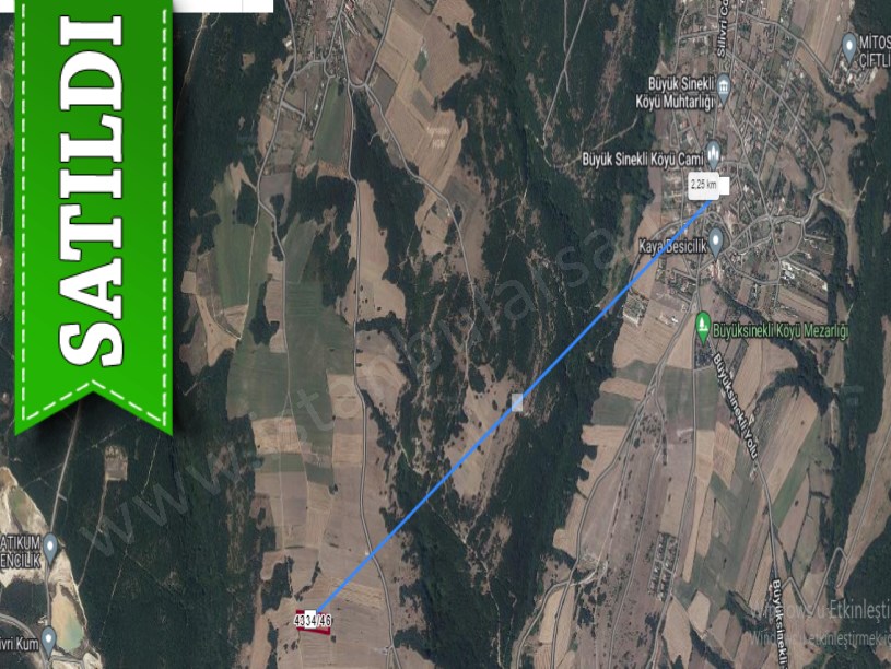Silivri BüyükSineklide Satılık Arsa , 450 m2 Çaplı Resmi Yolu Var