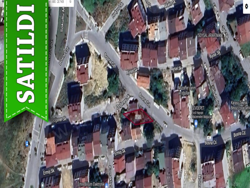 Arnavutköy İslambeyde Satılık Arsa , 197 M2 Cadde Cephe 4 Kat İmarlı