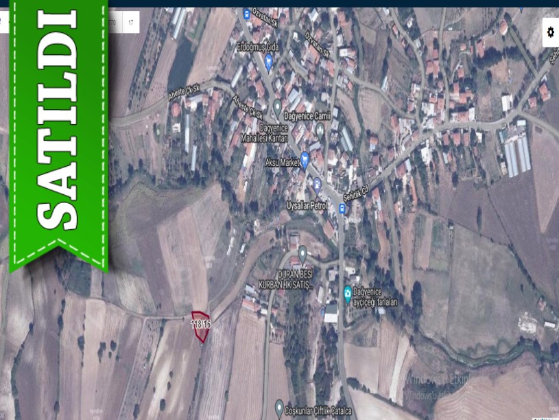 Çatalca Dağyenicede Satılık  Arsa , 208 M2 Çaplı Çevrili Yolu Var