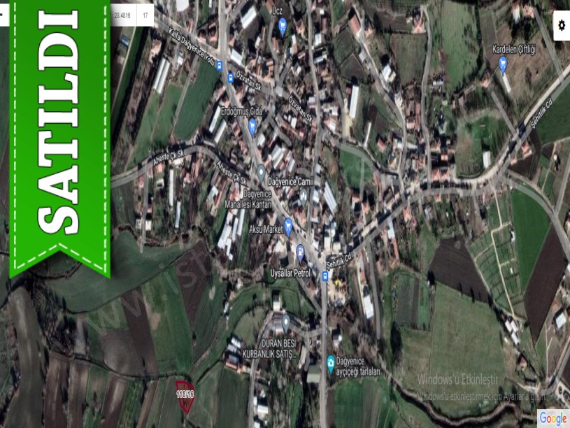 Çatalca Dağyenicede Satılık  Arsa , 208 M2 Çaplı Çevrili Yolu Var