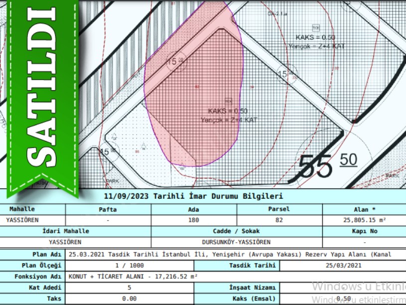 Arnavutköy Yassıörende Satılık Arsa , 773 M2 Otobana Cephe Hisseli 