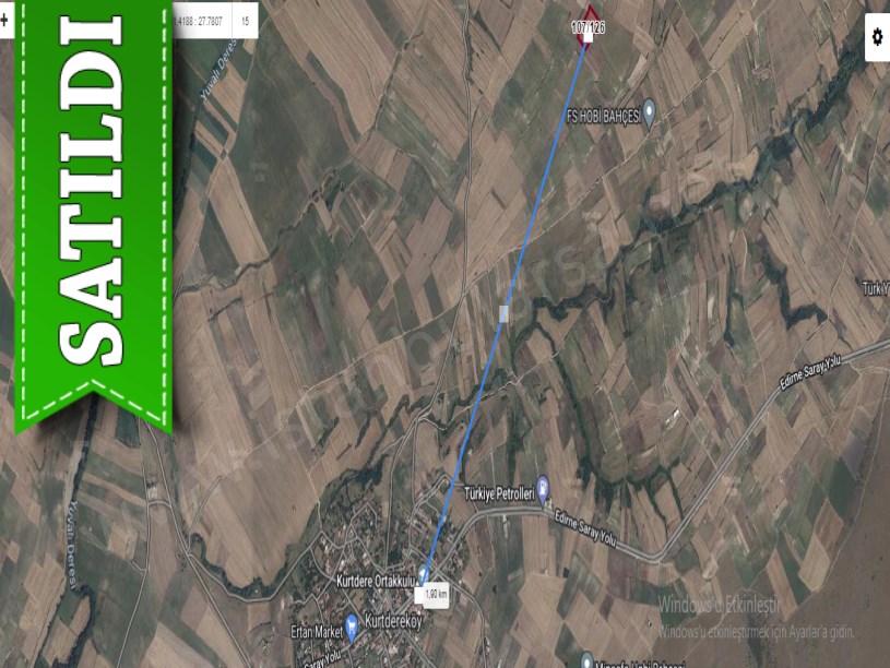 Tekirdağ Saray Kurtderede Satılık Arsa , 1,490 M2 Hisseli 