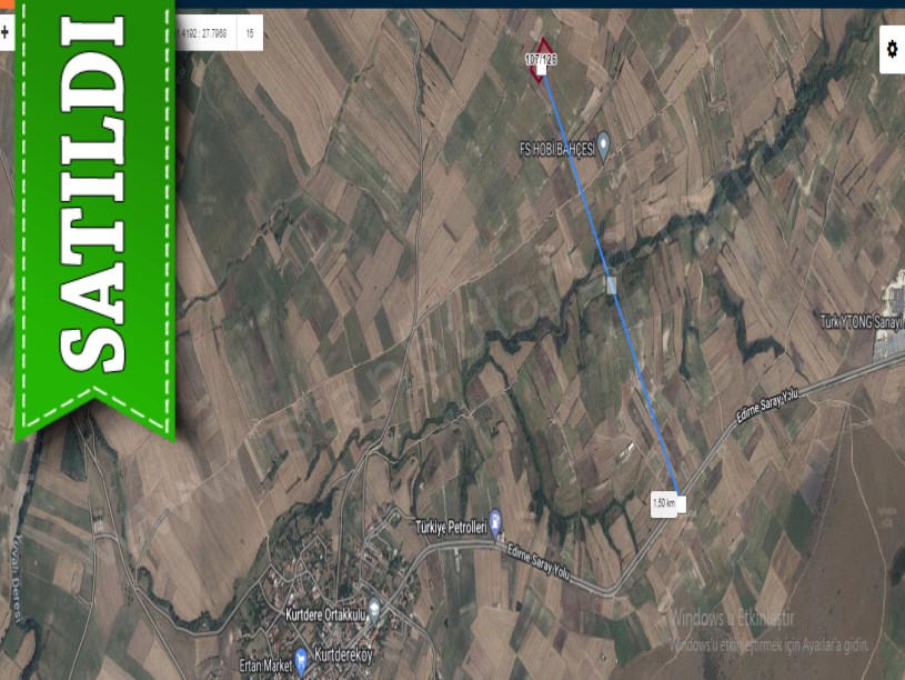 Tekirdağ Saray Kurtderede Satılık Arsa , 1,490 M2 Hisseli 