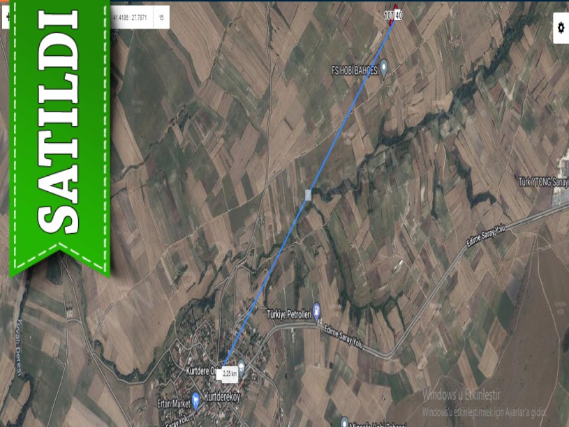Tekirdağ Saray Kurtderede Satılık Arsa , 527 M2 Hisseli 