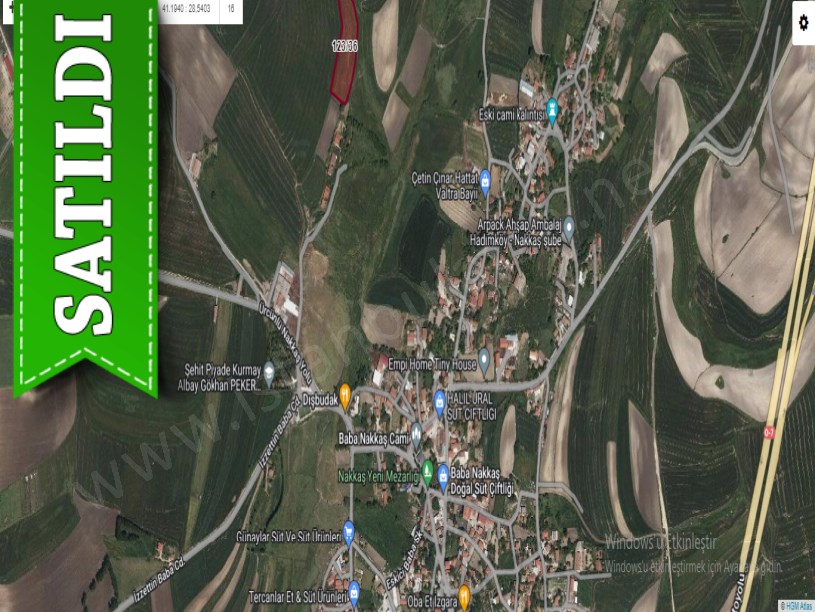 Çatalca Nakkaşta  Satılık Arsa , 683 m2 Evlerin Yakını Hisseli 