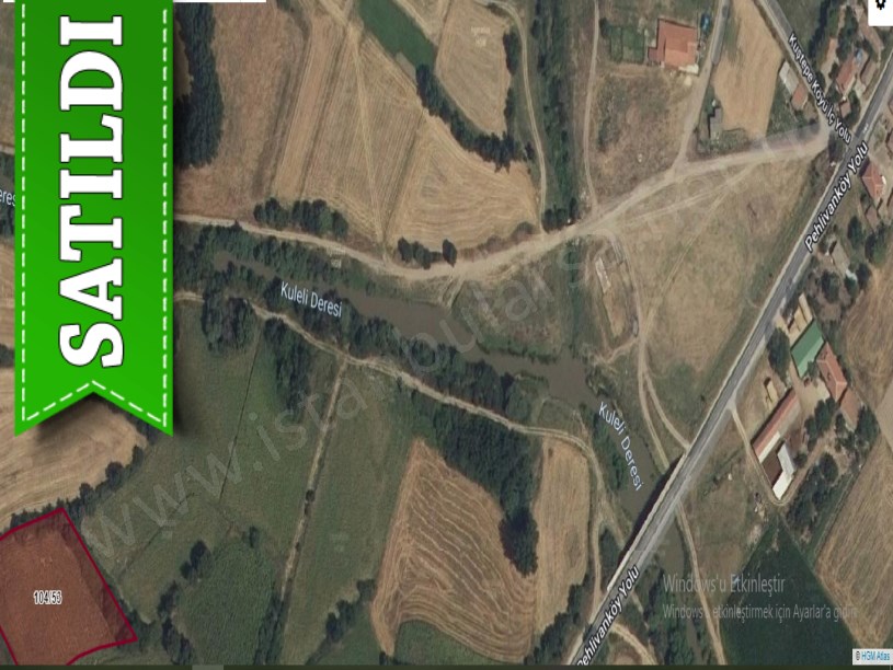 Kırklareli Pehlivanköy Kurtuluş Köyünde Satılık Arsa , 1,021 m2 Hisseli 