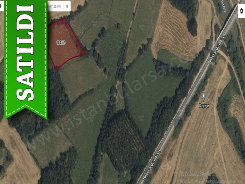 Kırklareli Pehlivanköy Kurtuluş Köyünde Satılık Arsa , 1,021 m2 Hisseli 