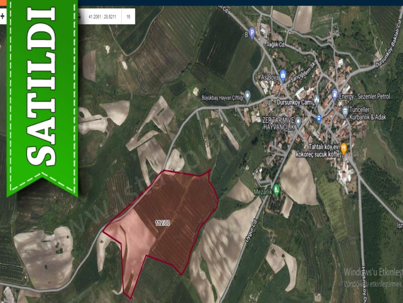Arnavutköy Dursunköyde Satılık Arsa , 1000 M2 Yolu Var İmarlı 