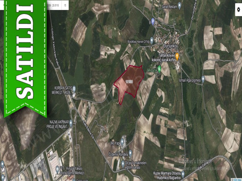 Arnavutköy Dursunköyde Satılık Arsa , 1000 M2 Yolu Var İmarlı 