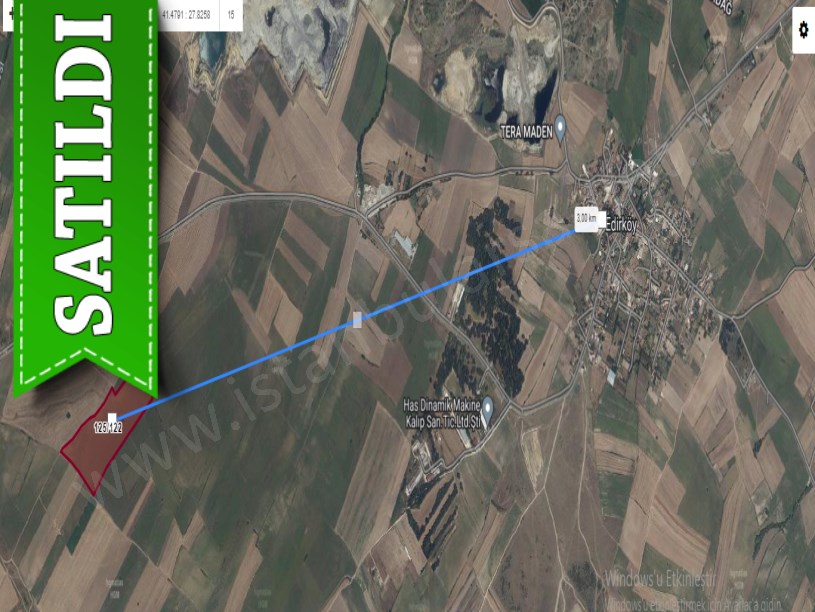 Tekirdağ Saray Edirköyde Satılık Arsa , 468 M2 Yolu Var Köy Yakını 