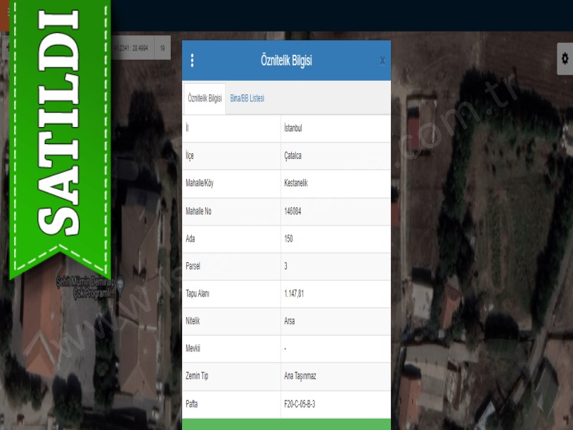 Çatalca Kestanelikte Satılık Arsa , 1,147 m2 İmarlı Müstakil 