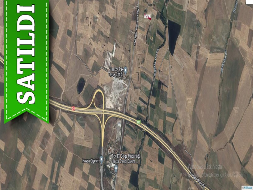 Edirne Havsa Hasköy Satılık Tarla , 1,423 m2 Yolu Var Müstakil