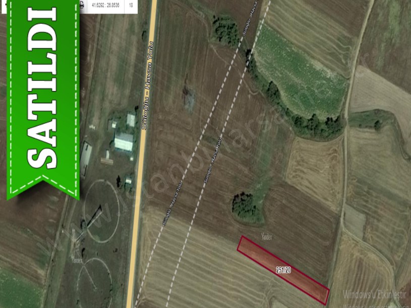 Edirne Havsa Hasköy Satılık Tarla , 1,421 M2 Tek Tapu Yolu Var