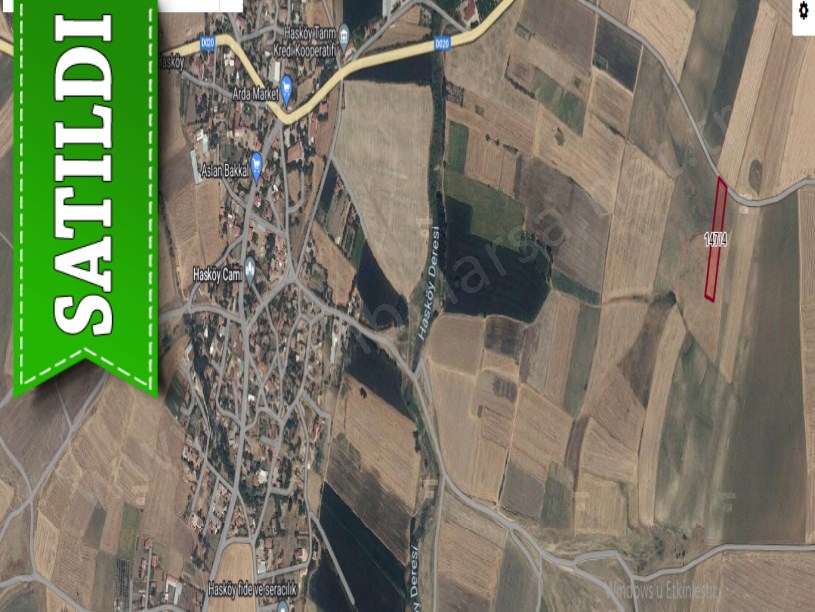 Edirne Havsa Hasköy Satılık Tarla , 4,346 m2 Yola Cephe Müstakil