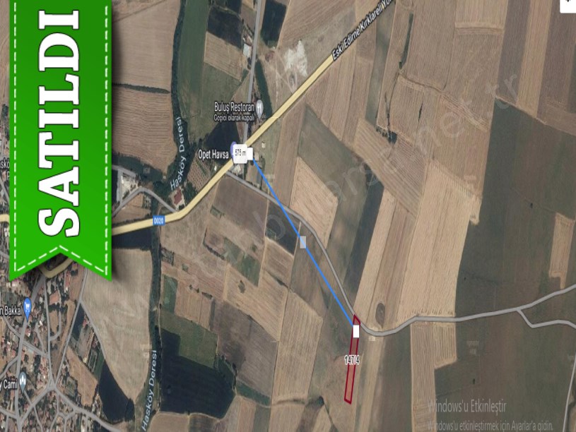 Edirne Havsa Hasköy Satılık Tarla , 4,346 m2 Yola Cephe Müstakil