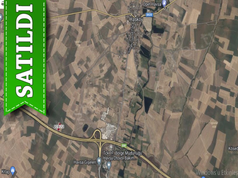 Edirne Havsa Hasköy Satılık Tarla , 2,423 M2 Avrupa Otoyoluna Cephe Müstakil
