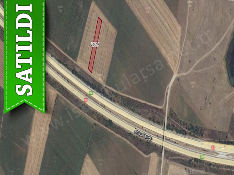Edirne Havsa Hasköy Satılık Tarla , 2,423 M2 Avrupa Otoyoluna Cephe Müstakil
