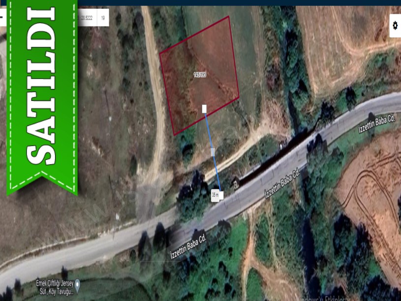 Çatalca İzzettinde Satılık Arsa , 340 M2 Çaplı Çevrili Cadde Cephe 