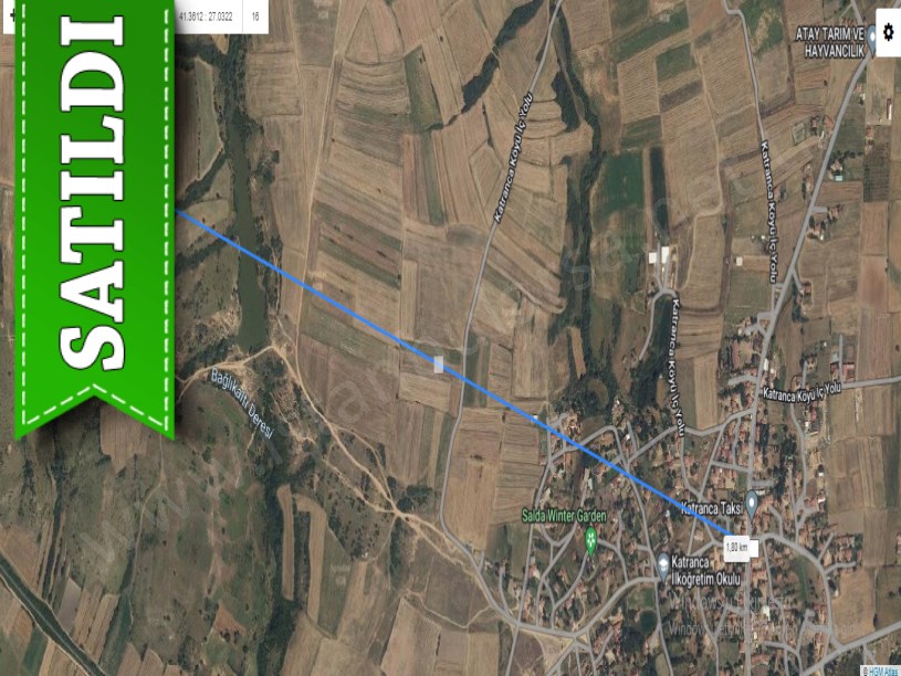 Kırklareli Babaeski Katranca Köyünde Satılık Tarla , 13,847 m2 Yolu Var Müstakil