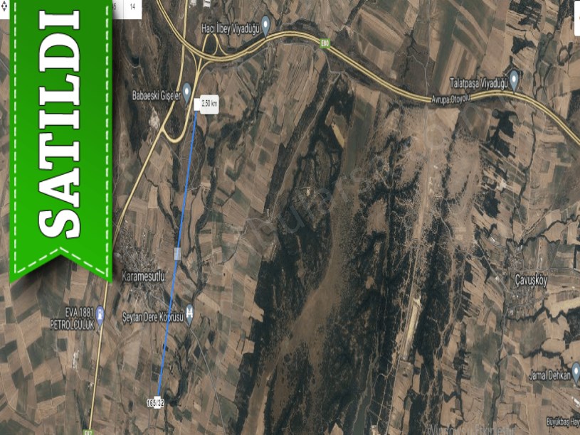 Kırklareli Babaeski Karamesutlu Köyünde Satılık Tarla , 641 M2 Müstakil