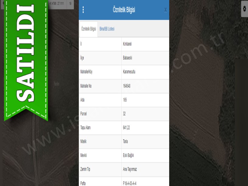 Kırklareli Babaeski Karamesutlu Köyünde Satılık Tarla , 641 M2 Müstakil